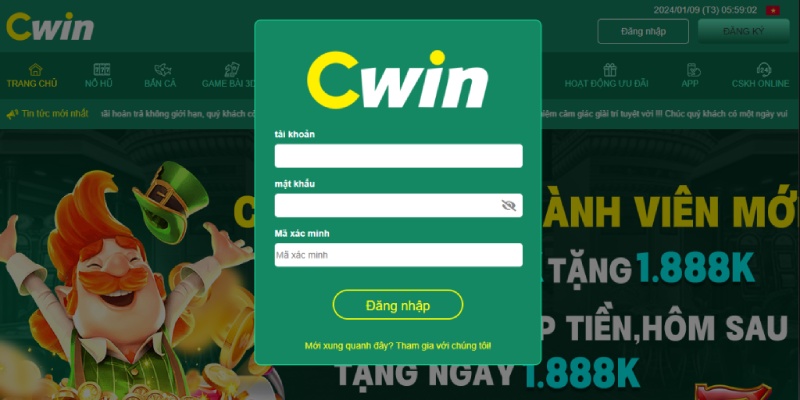 Chi tiết cách đăng nhập Cwin